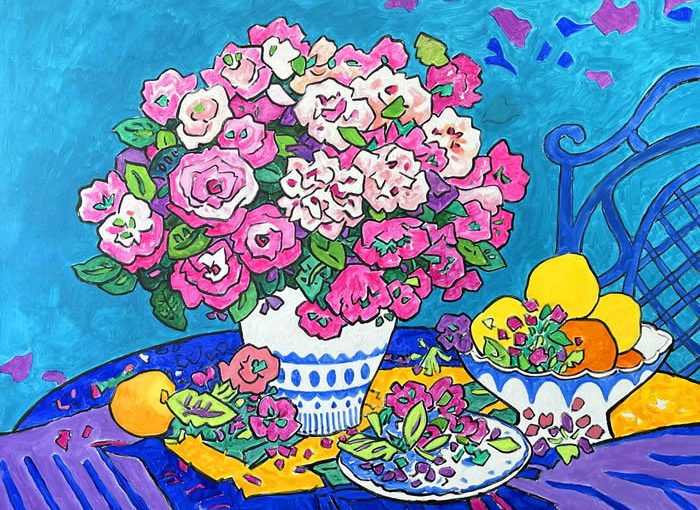 Painter’s floral works a transplantation of Monet’s garden